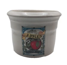 Vintage crock Zanesville Ohio stoneware Reed seed company red delicious apples