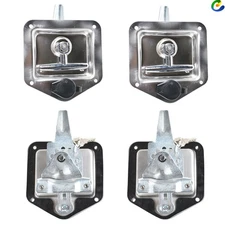 4 Trailer Tool box Door Latch T-Handle Stainless Steel Lock + Keys for Camper RV