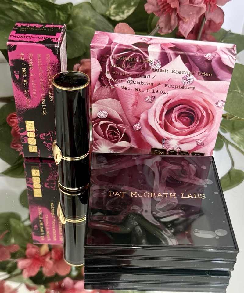 PAT MCGRATH LABS Divine Rose Quad Eternal Eden Eye Shadow & lipstick Authentic! - Image 2 of 4