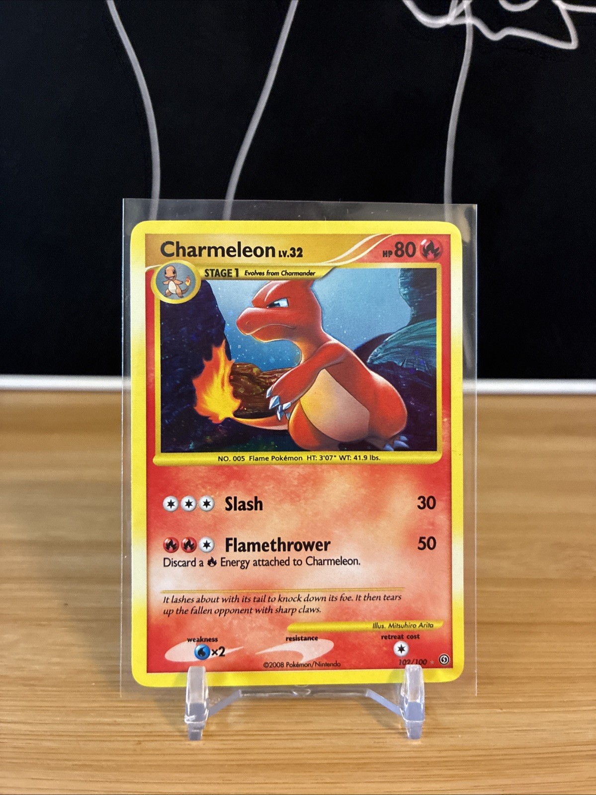 Pokémon TCG Charmeleon 102/100 Stormfront Secret Rare Holo Nm