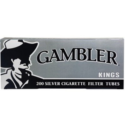 ultra light cigarette tubes 3x Gambler Silver Ultra Light Cigarette Tubes King Size Smoking Supplies  Bulk 20