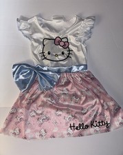 Hello Kitty Girls XS 4-6 Pastel Ponies Dress w/ Headband and Bow Never Worn