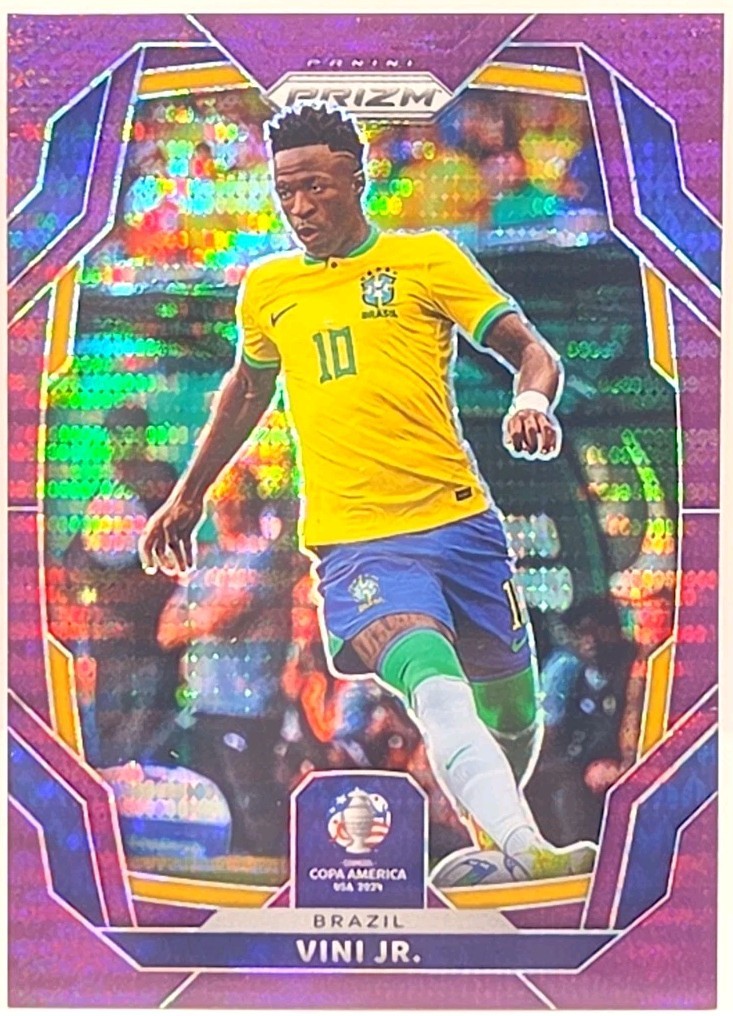 2024 Panini Prizm Copa America Brazil Vini Jr Purple Pulsar #/49