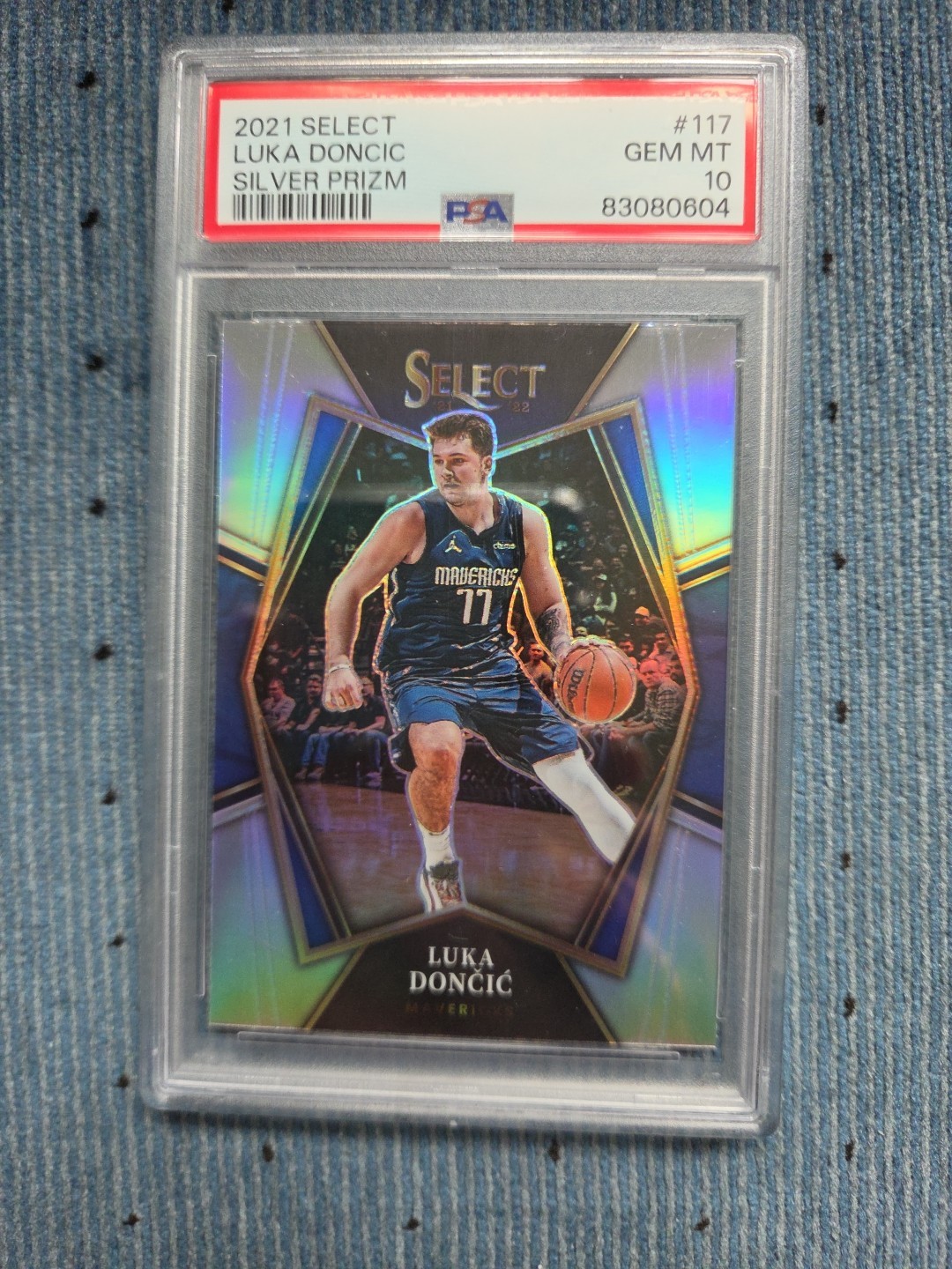 2021-22 Select Premier Level Silver Prizm #117 Luka Doncic PSA 10