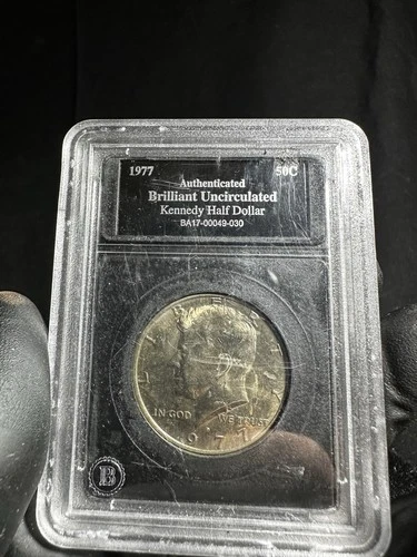 1977 Kennedy Half Dollar 50C - Brilliant Uncirculated BU - Slabbed Authenticated