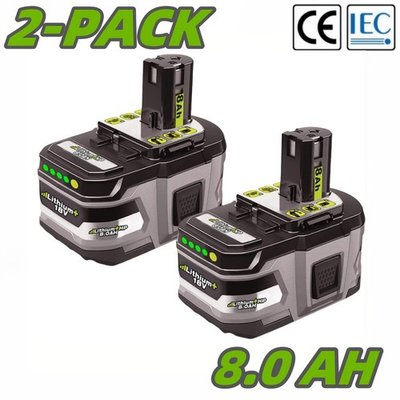#ad #ad 2X 8.0Ah For RYOBI P108 BPL 1815 BPL1820 P102 18V One Plus Lithium Ion Batterry $37.99