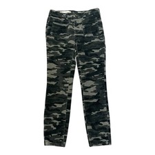 Anthropologie Pilcro Corduroy High Rise Skinny Pants Womens 26 Green Camo