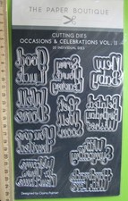 The Paper Boutique Dies Occasions & Celebrations Volume 2 - Sentiments - 20 Dies