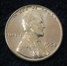 1958 Wheat Cent * Uncirculated * Great for a Book or Type Set *