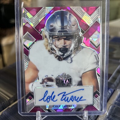 2022 Leaf Metal Draft COLE TURNER Pink Cracked Ice #/10 Rookie Nevada