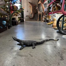 Lizard Lace Monitor Life Size Resin Statue Reptile Animal Theme Display Prop
