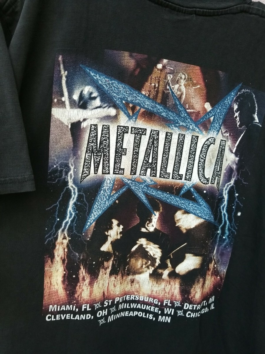 Rare Vintage Metallica Reload Metal concert tour 90s band t shirt