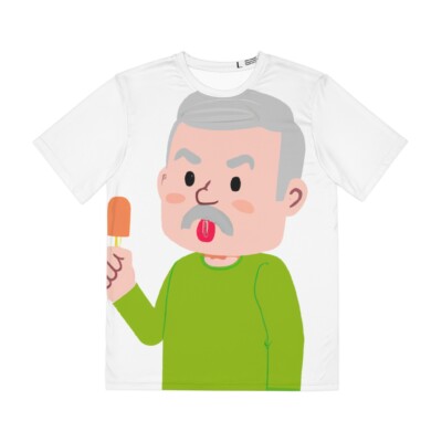 All Over Print T Shirt Unisex Adult Old Grandpa Popsicle Funny Gag Novelty Gift