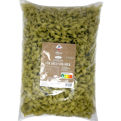 Riesa Nudeln Spinat Bänder 2,5 kg Vorratspack Bandnudeln Pasta (7,60 EUR/kg)