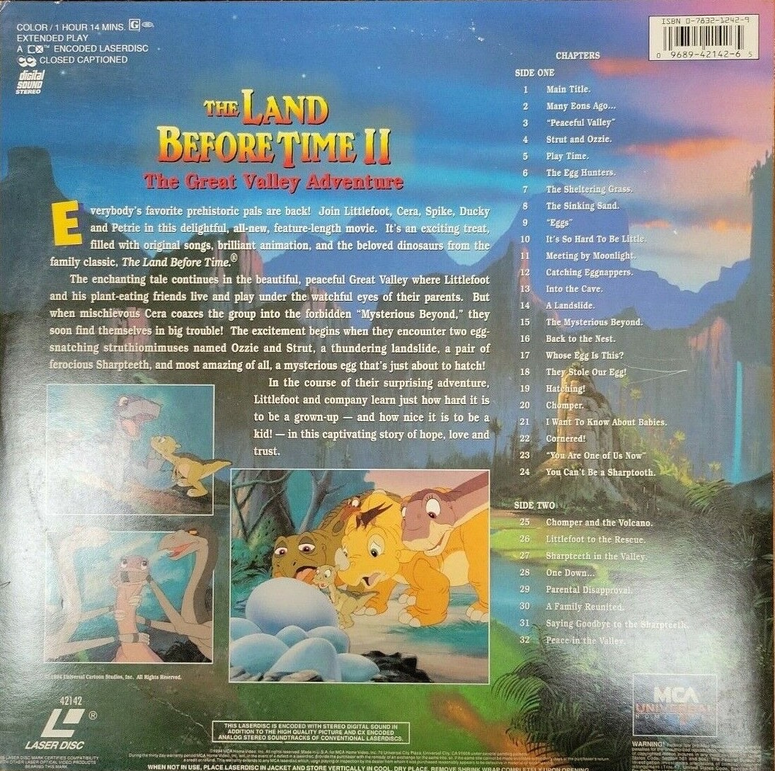 The Land Before Time II: The Great Valley Adventure (Laserdisc