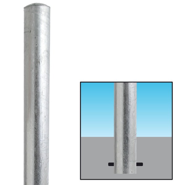 Absperrpfosten Verzinkt Ø152Mm Zum Einbetonieren 101887-image