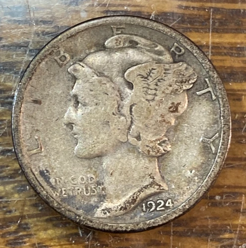 1924-S Mercury Dime Nice Original VF CHRC