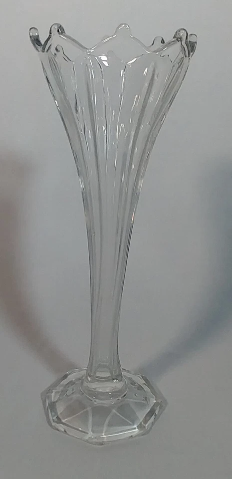 Vaso Heisey Colonial transparente 15 pol formato superior de tulipa - Muito bom estado - Imagem 2 de 4