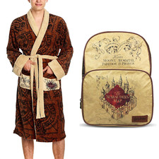 Harry Potter Marauders Map Bathrobe Dressing Gown or Backpack Hogwarts Official