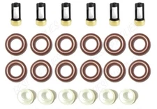 V6 Fuel Injector Service Repair Kit O-Rings Filters Seals Retainers Pintle Caps