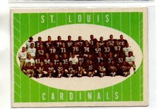 1961 Topps Football Card #121 St. Louis Cardinals  SET BUST BREAK VINTAGE 1960S
