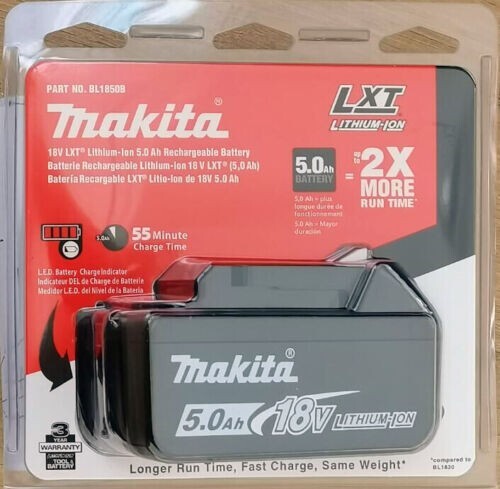 2PACK Genuine Makita 18V 5.0Ah LXT Li-Ion Battery BL1850B-2 Brand New