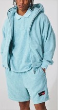 A BATHING APE Bape TURQUOISE Line Camo TERRY TOWEL Sweat Shorts AUTHENTIC sz 2XL