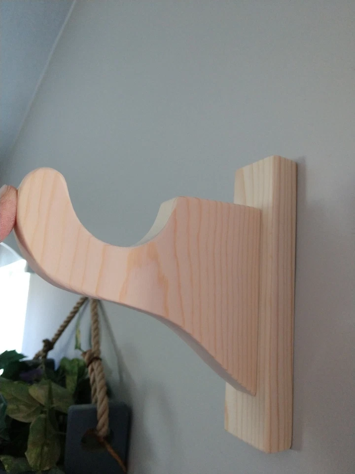 Handmade Pine Curtain Rod Brackets (unfinished for a 2 inch rod) - Image 2 of 4