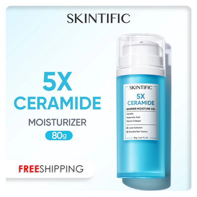SKINTIFIC 5X Ceramide Moisturizer Skin Barrier Repair Collagen Antioxidants 80g