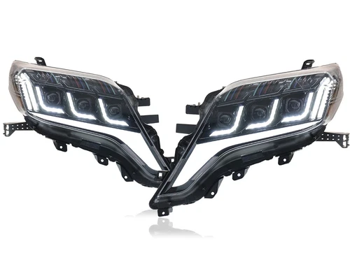 For Land Cruiser Prado 2014-2017 LED Clear Headlight Assembly Front Lamps Pair - Picture 4 of 6