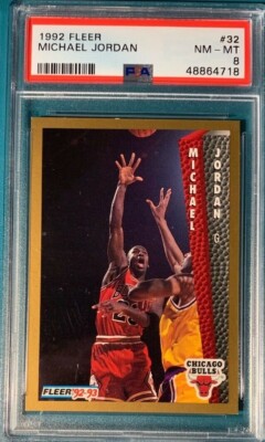 1992 Fleer Basketball #32 Michael Jordan PSA 8 Nicely Centered | eBay