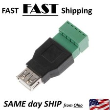 USB female to 5P Screw Terminal Plug Adapter Connector BREAKOUT