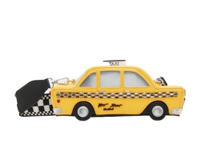 Betsey Johnson Kitsch Fare Play Taxi Crossbody Yellow New