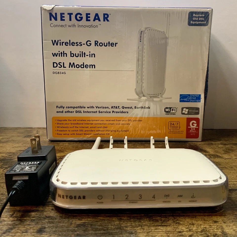 NETGEAR DG834G Wireless-G Router with Built-in ADSL Modem DG834G V4 108 Mbps SDL - Image 4 of 4