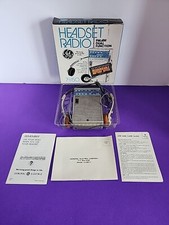 VTG GE Headset Radio FM/AM With Box  Original Headphones 7-1150