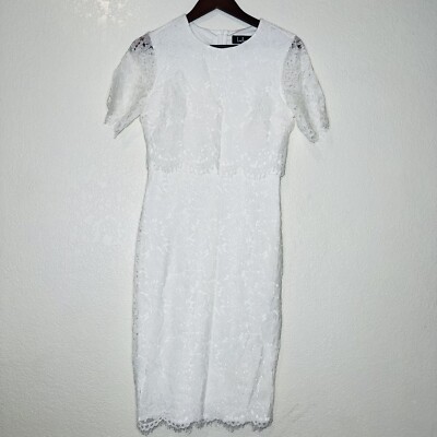 LULUS White Lace A-line Dress Size Small Short Sleeve Wedding Church Formal | eBay LULUS White Lace A-line Dress Size Small Short Sleeve Wedding Church Formal | eBay