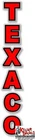 (TEXA-14V) 6" VERT. RED/BLACK TEXACO GASOLINE DECAL OIL CAN GAS PUMP LUBSTER