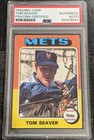 1975 Topps Tom Seaver Actually Signed Autograph Card Blue Ink PSA/DNA Authentic