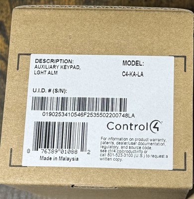 Control 4 C4-KA-LA Auxiliary Keypad