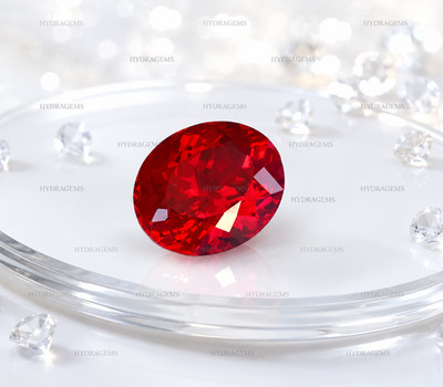 Natural Oval Cut Burmese Blood Red Ruby Ring 9CT Certified Gemstone Fine Jewelry