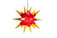 LED Weihnachtsstern 18-Zacken Rot-Gelb Ø 16 Cm Wetterfest Mit Timer 6H