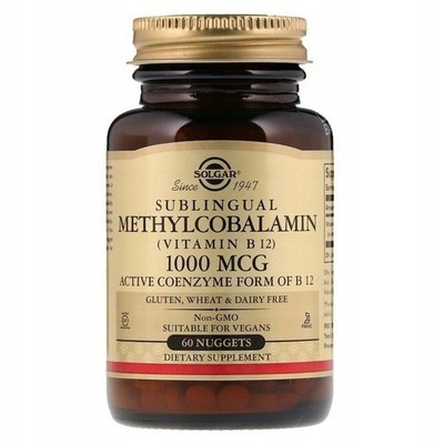 Solgar METHYLCOBALAMIN B12 1000mcg 60tab VITAMIN B-12 GUT VERDAULICH