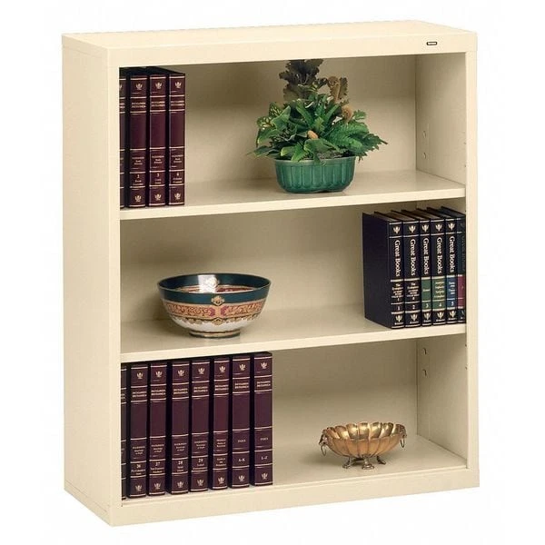 Tennsco B-42Cp 3-Shelf Stationary Bookcase, 40"X34-1/2" Champ/Putty - Image 3 of 3