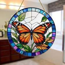 Monarch Butterfly Acrylic Suncatcher Garden Theme Home Window Hanging Decoration