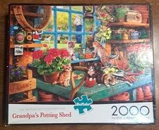 Grandpa's Potting Shed 2000 Pc Puzzle NOS New