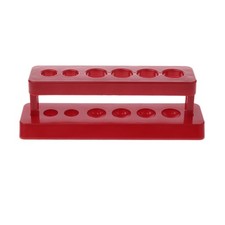 1pcTest Tube Holder 6 Hole Plastic Rack Red Stand Burette Stand Shelf Laboratory