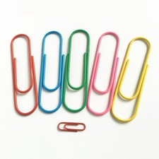40 Pcs Paper Coated Clips Colorful Paperclips