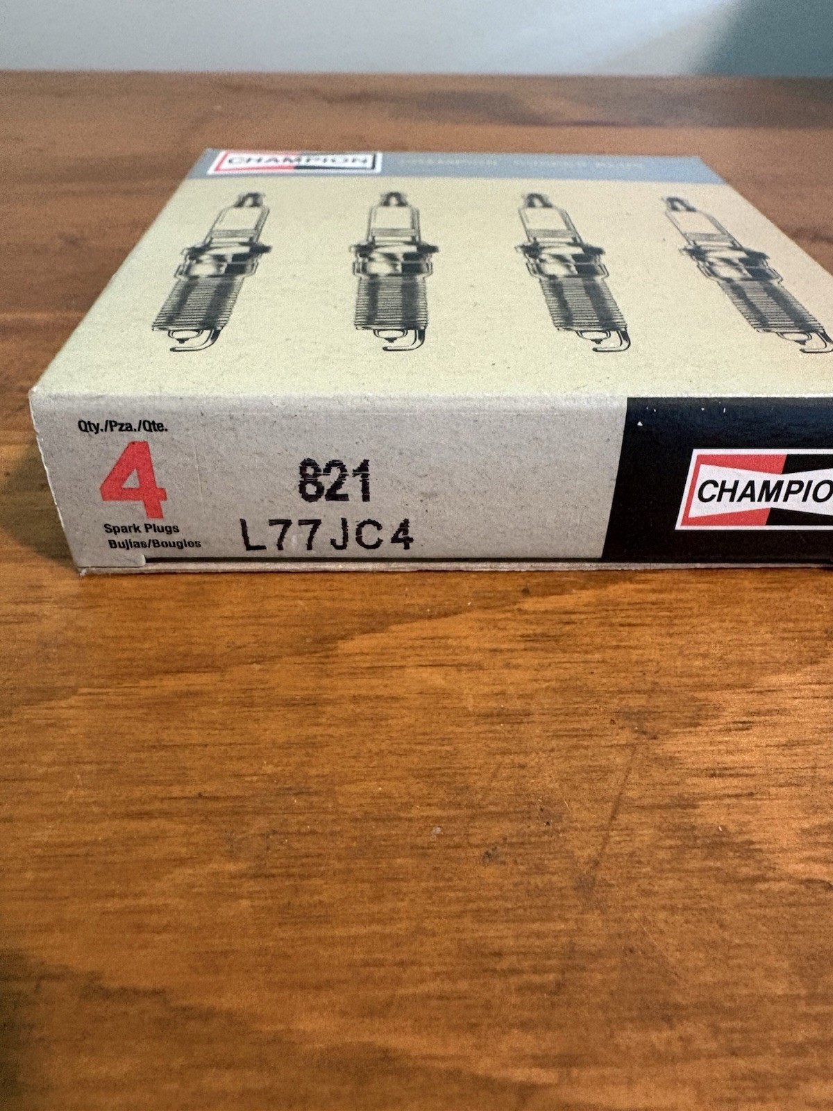 4 pc Champion Copper Plus #  821 Spark Plugs for L77JC4