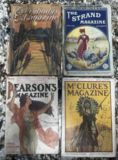 Antique Magazine Lot 1905-1907 Strand McClure's Pearson's Everybody's