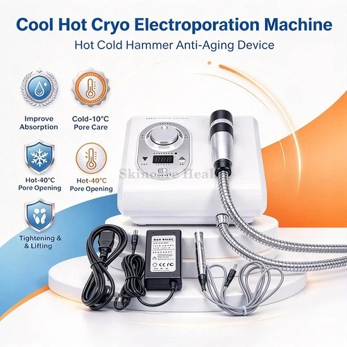 Cryo Cool Hot Electroporation Mesotherapy Skin Face Lifting Rejuvenation Machine - product listing photo